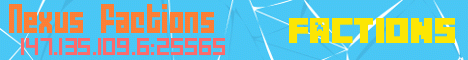 Nexus Factions Minecraft server banner