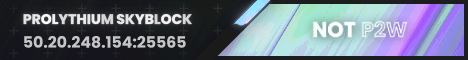 Prolythium Skyblock Minecraft server banner