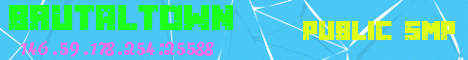 BrutalTown SMP Minecraft server banner