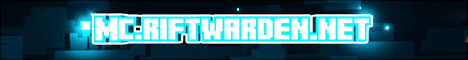 The Riftwarden Minecraft server banner
